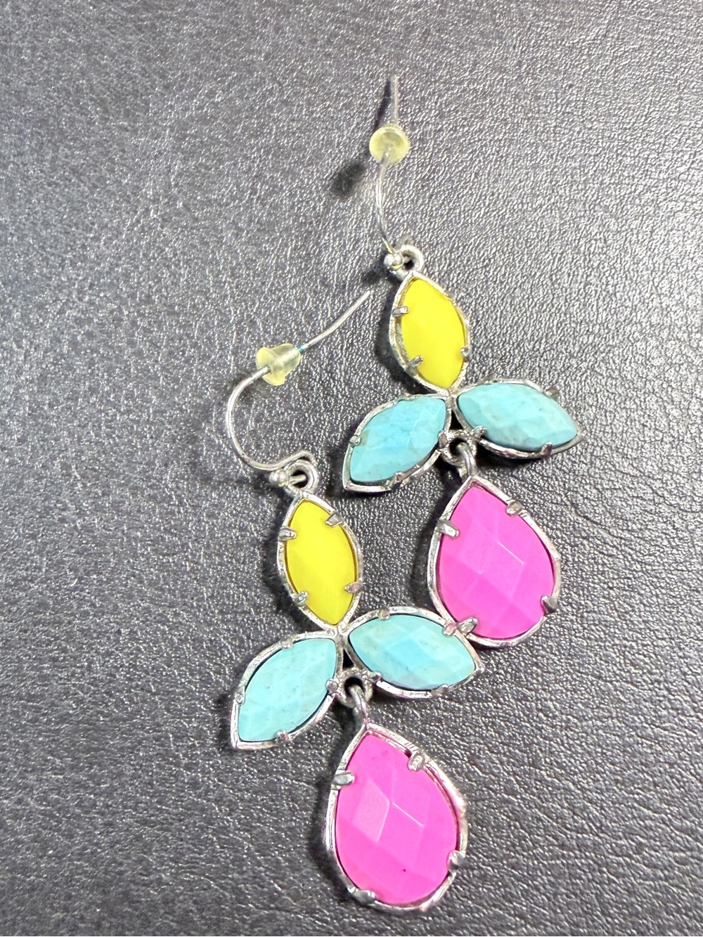 KENDRA SCOTT KENDALL CUSTOMIZED COLOR BAR PINK TURQUOISE AND YELLOW STONES